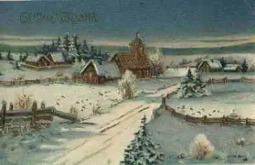 Neujahr Goldschnittkarte Serie 8219 o 28.12.1910