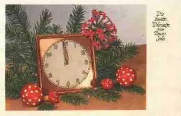 Neujahr mit Wecker und Pilzen o 29.12.1958