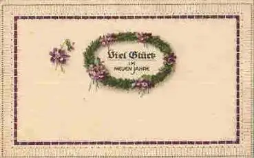 Neujahr Blumenkranz, gebr. ca. 1925