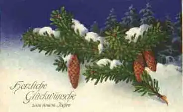 Neujahr Glückwunschkarte o um 1940