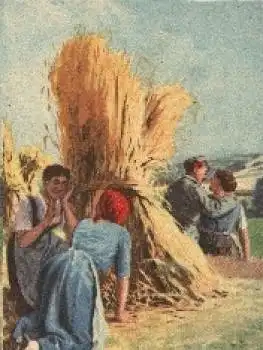 Deutsche Soldaten 1. WK Humor "Der Horchposten" Landwirtschaft *um 1915