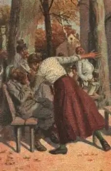 Deutsche Soldaten I. WK Humor "Der Volltreffer" Ohrfeige o 1917