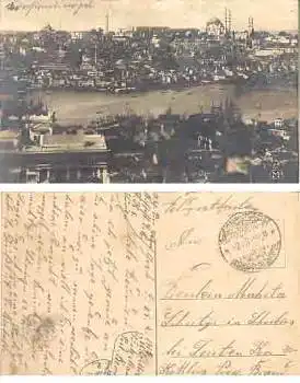 Türkei Feldpoststempel 2.3.1918  auf Konstantinopel AK Militär Mission Türkei Marine Post Berou Berlin C.2