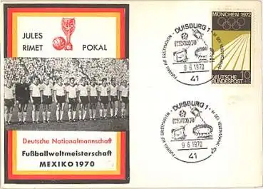 Deutschland Fußballweltmeisterschaft 1970 o 9.6.1970