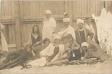 Bademode Strandfoto Echtfoto-AK * ca.1920