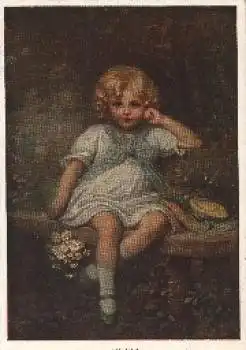 Evchen Mädchen mit Blumen Künstlerkarte M.M. Nr. 1183  * um 1920