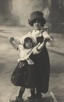Mädchen Kinderkarte gebr. ca. 1915