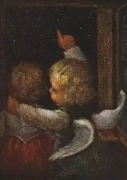 Kinder Künstlerkarte v. M. Spötl Engel * ca. 1960?