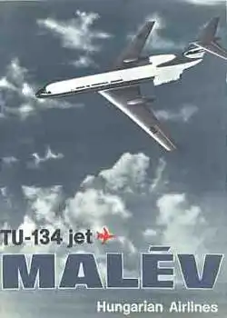 TU-134 Malev Düsenflugzeug o ca.1972