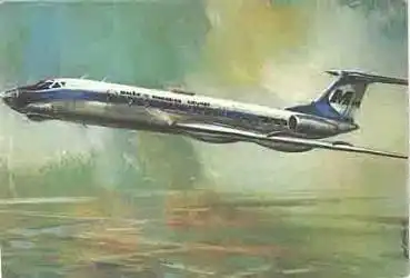 TU-134 Malev Düsenflugzeug