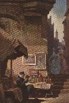 Karl Spitzweg "Der Antiquar" Künstlerkarte * ca. 1920