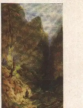 Karl Spitzweg "Der Angler" Künstlerkarte  * ca. 1940