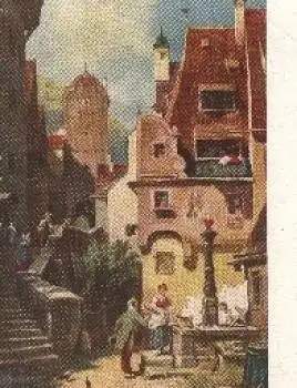 Karl Spitzweg "Der ewige Hochzeiter" Künstlerkarte * ca. 1950