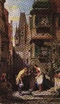 Karl Spitzweg "Der Gratulant" Künstlerkarte * ca. 1950