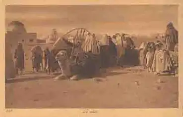 Kamel Karawane in der Oase (Arabien) * ca.1920
