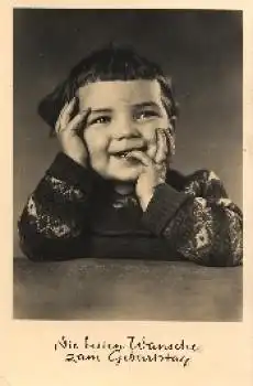 Kinder Mädchen Junge Geburtstagswünsche *ca. 1960