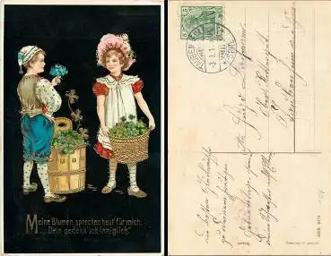 Kinder Goldschnitt Farbprägelitho  o 3.7.11