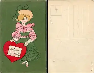 Dame mit Herz H.&L. Nr. 12219 *ca.1920