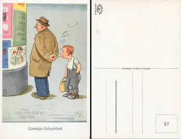 Rauchendes Kind Litfaßsäule *ca.1930