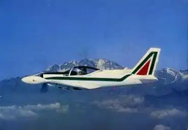 SIAI Marchetti Flugzeug in den Wolken * ca. 1980