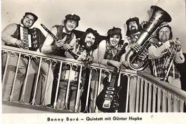 Benny Bare Quintett mit Günter Hapke Autogramm von Benny Bare *ca. 1970