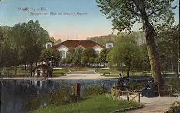 Straßburg Elsaß Orangerie Haupt-Restaurant o 17.3.1917