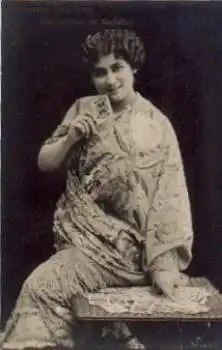 Frau mit Karten Wahrsagerin Serienkarte 2634/6 * ca. 1920