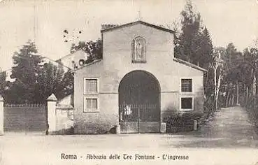 Roma Abbazia delle Tre Fontane Kirche Ingresso o 27.5.1914