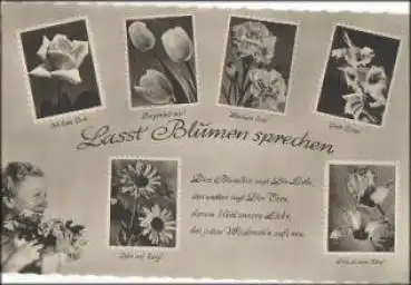 Lasst Blumen Sprechen Briefmarkensprache Serie 70527 *ca. 1940