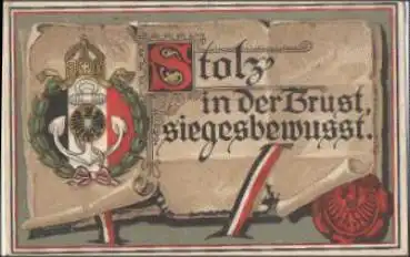 Patriotika, 1. WK Stolz in der Brust, Siegesbewußt o  11.12.1916