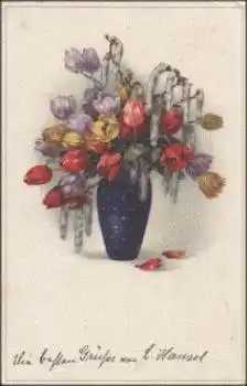 Tulpen in Vase Serie Nr. 2340 o 12.12.1913