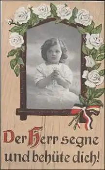 Kinder, Patriotika, 1.WK Schwarz-weiss-rot  Rosen * ca. 1915