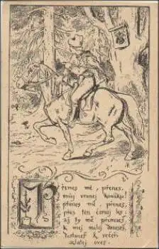 Pferde Künstlerkarte Ales, o 29.12.1933
