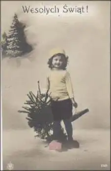 Kinder mit Geschenken Serienkarte Nr. 2126 gebr. ca. 1910