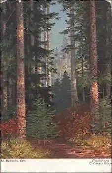 Waldlichtung Kuenstlerkarte M. Rüdisühli * ca. 1930