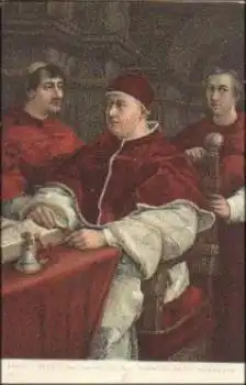 Papst Leo X und zweier Kardinäle, * ca. 1920