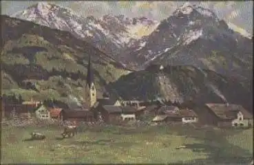 M. Müller Kuenstlerkarte Berglandschaft o 21.3.1912