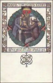 Patriotika "Im Krug zum Grünen Kranze" deutscher Schulverein  o 1911