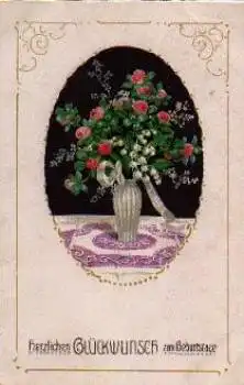 Rosen in Vase o 1.4.1918