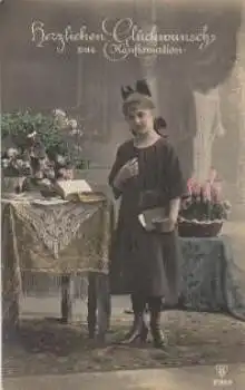 Konfirmation Serienkarte 8761/6 gebr. ca. 1920