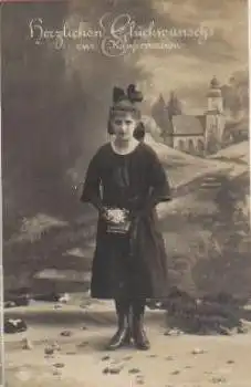 Konfirmation Serienkarte 7343/1 gebr. ca. 1920