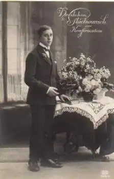 Konfirmation Glückwunschkarte Serie 7215/4 gebr. ca. 1920