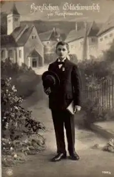 Konfirmation Serienkarte 7799/6 gebr. ca. 1920