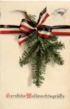 Weihnachtsgrüsse, Patriotika Schwarz-rot-weiss, o 23.12.1915