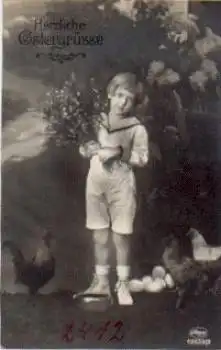 Ostern, Kind, Huhn, Serie 62638/5 * ca. 1920