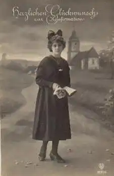 Konfirmation Serienkarte 8757/2 gebr. 4.4.1922