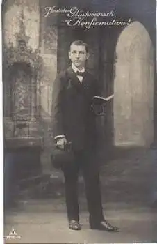 Glueckwunsch Konfirmation, Serie 3576-4 gebr. 1921