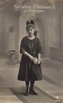 Konfirmation Serienkarte 8769/4 gebr. ca. 1920