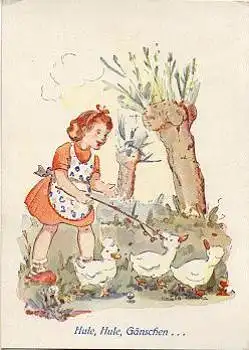 Gänseliesel Künstlerkarte Ursula Rincke * ca. 1960