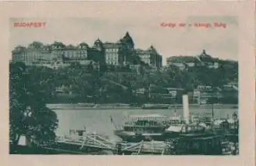 Budapest Königliche Burg Flussdampfer * ca. 1930